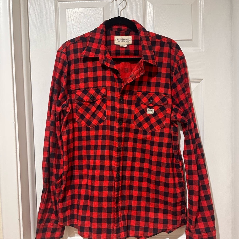 Denim & Supply Ralph Lauren Red Buffalo Plaid Casual Button Down Shirt